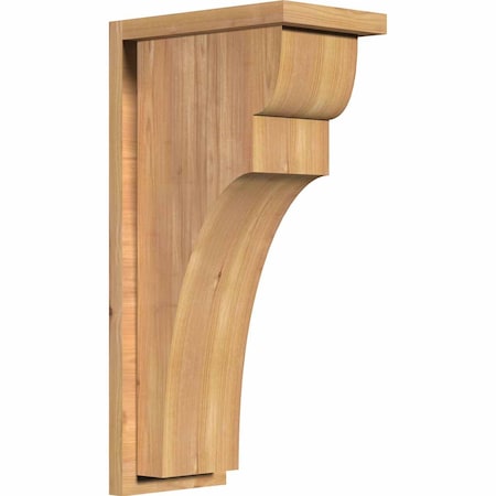 Ekena Millwork Yorktown Smooth Corbel w/Backplate, Western Red Cedar, 7 1/2"W x 12"D x 24"H COR08X12X24YOR01SWR